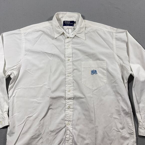 Polo‎ Ralph Lauren Shirt Men 16.5 34/35 White Button Down Oxford USA Preppy - Picture 2 of 8